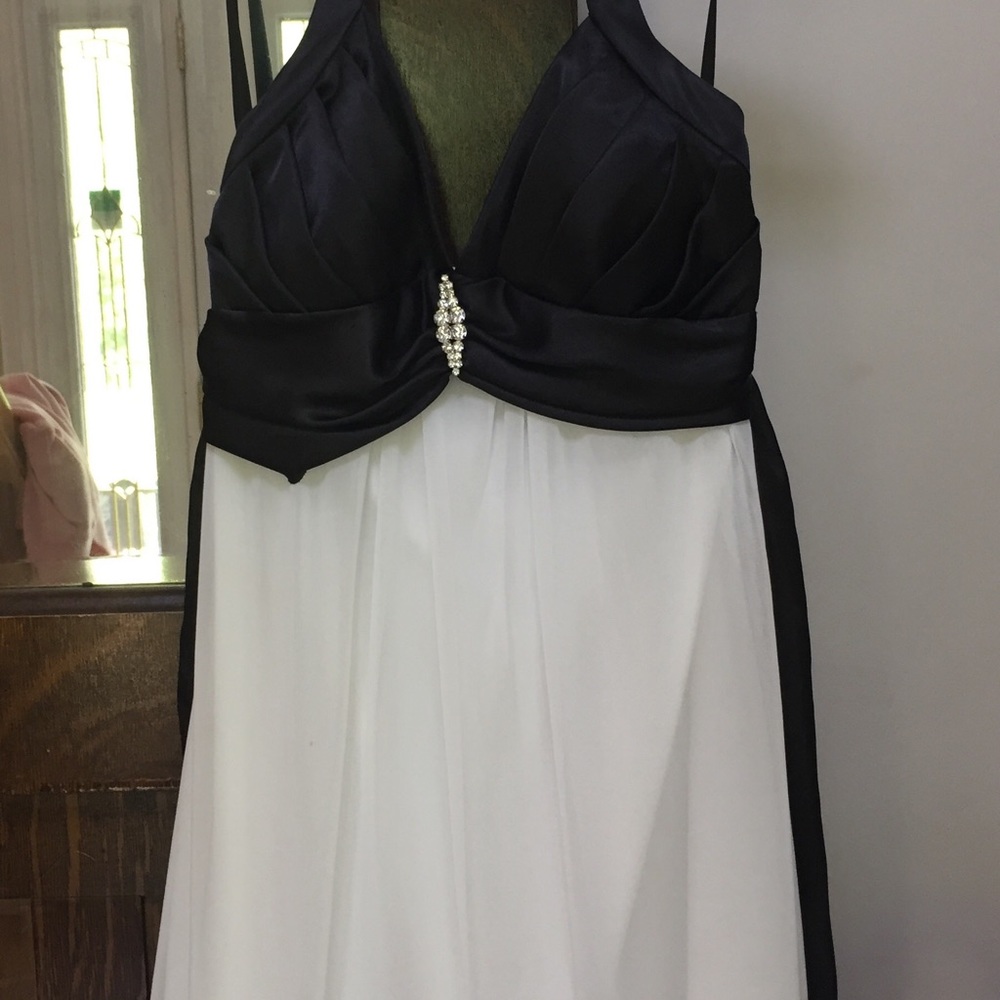 Black and white cocktail dress